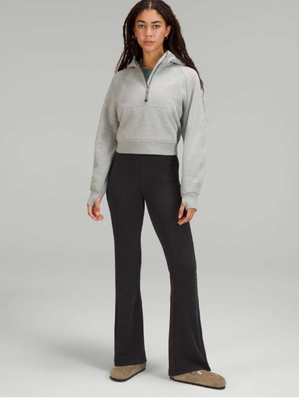 Lululemon Brushed Softstreme Ribbed Zip Flared Pant 32.5" Size 4